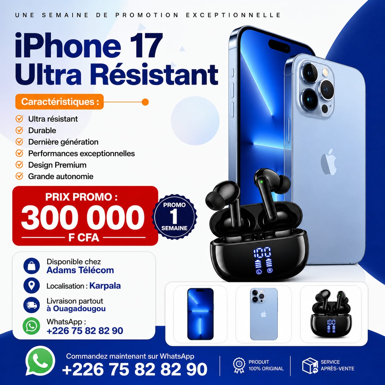 Affiche publicitaire réalisée par YOSSI NETGROUP — Promotion iPhone 17